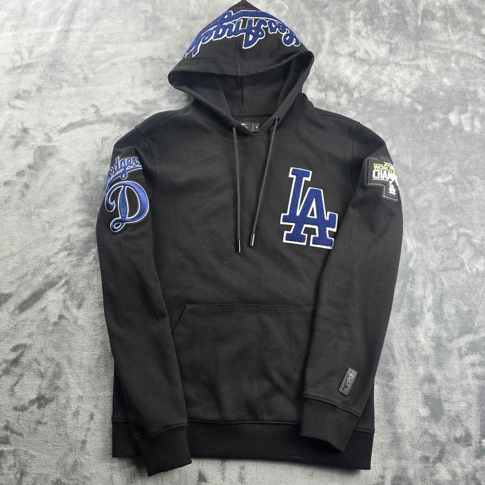 LA Dodgers Pro Standard Hoodie Mens S Black 2020 World Series Champions Patch